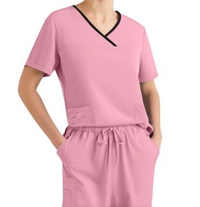 Personalizado bordado médico Scrubs Unisex lavable antiarrugas uniforme conjunto para uso en hospitales y salones - Product Image 1