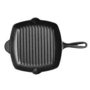 Cast Iron Grill Pan Square 12 Inch Durable For Gas And Induction Stoves - Product Image 4