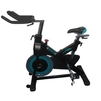 Vélo de spinning magnétique K-FIT GSP0070 à transmission par courroie, silencieux, avec volant d'inertie lourd réglable, pour l'exercice en intérieur, la gym à domicile et le fitness