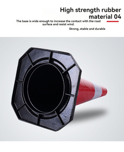 Secchio riflettente impermeabile IP68 cono di gomma per strutture di sicurezza stradale senza parcheggio cono di traffico - Product Image 3