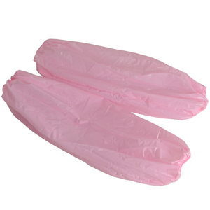 Polietilen 18 "uzun kollu su geçirmez plastik tek kullanımlık kollu kırmızı kapakları - Product Image 6