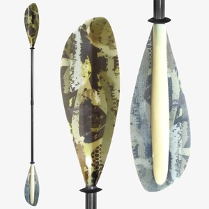 Pagaie de kayak en fibre de carbone avec lame en fibre de verre, système de verrouillage rapide, rame légère pour la navigation en mer et la pêche en rivière - Product Image 1