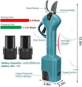 F.EAS Y.D Nuevo diseño Tijeras 16,8 V Tijeras inalámbricas alimentadas por batería Podadora eléctrica profesional para jardín de viñedos - Product Image 2