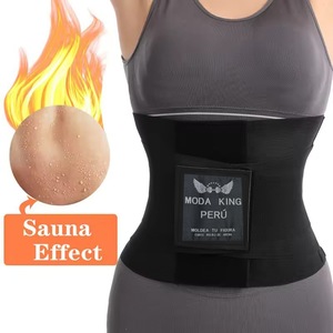 Ceinture de maintien de la taille Moda King en spandex noir respirant à effet sauna pour femmes - Product Image 1