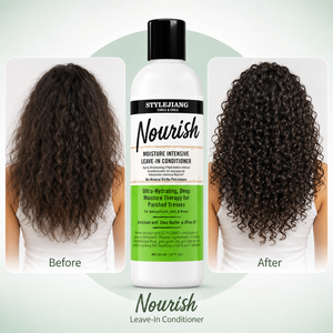 Après-shampoing hydratant sans rinçage pour cheveux secs, bouclés, frisés et ondulés – Soin adoucissant - Product Image 1