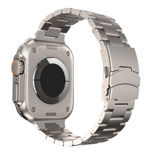 Bracelet en titane à trois maillons Upro Luxury pour Apple Watch, disponible en tailles 49 mm, 46 mm, 45 mm, 44 mm, 42 mm et 40 mm, pour homme, style business. - Product Image 5