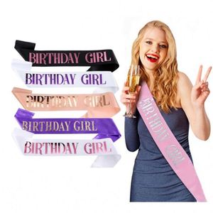 Banda de Feliz Cumpleaños para Niña, Diseño de Reina, con Letras Decoradas con Lentejuelas, para Bodas, Sorpresas, Fiestas, Regalos Divertidos para Mujeres - Product Image 1