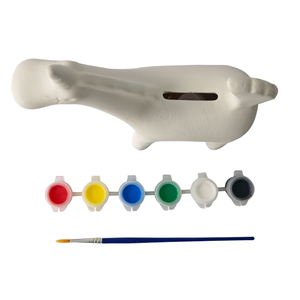 Elsas all'ingrosso salvadanai in ceramica bianca fai <span class=keywords><strong>da</strong></span> te vernici acriliche non tossiche cavalli in gesso giocattoli <span class=keywords><strong>da</strong></span> disegno divertenti - Product Image 4