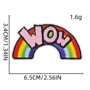 New Arrival Laser Cut Iron <b>On</b> All The Time Fabric Patches Mixed Colors <b>Letter</b> Slogan Cartoon Pattern Embroidery Patch - Product Image 2