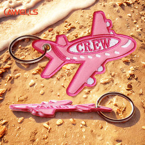 Vente chaude Haute Qualité Promotion Vol Broderie Porte-clés Personnalisé <span class=keywords><strong>Voyage</strong></span> Souvenir Exquis Broderie Artisanat - Product Image 6