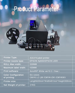 फैक्टरी प्रत्यक्ष बिक्री यूवी प्रिंटर ए 3 ए 4 आकार इंकजेट स्टिकर प्रिंटर रोल फिल्म के साथ रोल लेबल प्रिंटिंग मशीन - Product Image 2