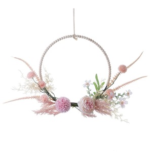 Guirlande de fleurs artificielles CallaFloral, demi-cercle, pivoine rose, pissenlit, décoration murale, décoration de mariage, décoration de la maison CF01308 - Product Image 5