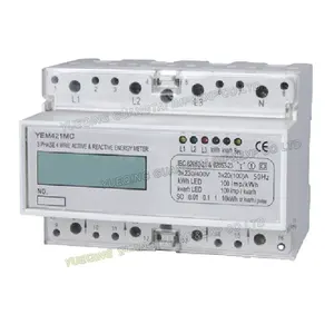 High Quality DIN Rail 3 phase four wire active Digital power meter