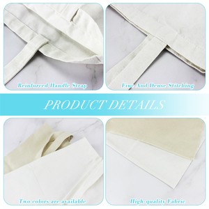 Sac fourre-tout en toile de coton polyester vierge pour sublimation, personnalisable, vente en gros, pour cadeaux et promotion - Product Image 6