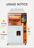 Máquina Expendedora de Zumo de Naranja Natural de 22 Pulgadas con Pantalla Táctil, Funcionamiento Continuo de 24 Horas, Monitoreo Remoto y Múltiples Opciones de Pago