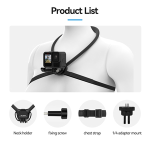 Soporte de Cuello TELESIN para <span class=keywords><strong>Go</strong></span> <span class=keywords><strong>Pro</strong></span> 13 /DJI <span class=keywords><strong>5</strong></span> <span class=keywords><strong>Pro</strong></span> /INSTA360 con Correas 360 °   Soporte de Cuello de Silicona para Disparos en Rotación - Product Image 6