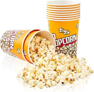 Contenants à popcorn jetables, design personnalisé, recyclables, vente chaude, gobelet en papier de qualité alimentaire pour popcorn avec couvercle - Product Image 6