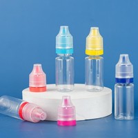 Flacon ovale en plastique PET de 10 ml avec bouchon sécurité enfant pour shampoing, lotion, masque facial et faux cils – Emballage cosmétique vide