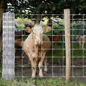 Garvee Livestock Fence 5Ft X 328Ft Galvanized <b>Wire</b> <b>Mesh</b> Cattle Farm Fence Heavy Zinc Coated For Deer Goat Cattle - Product Image 1