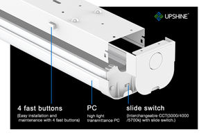 Barre lumineuse LED à montage en surface UPSHINE, IK08, 600/1200/1500 mm - Product Image 4