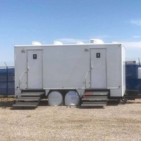Remorque Sanitaire de Luxe Grande Taille (7-10 Postes) avec Vestiaire et Toilettes Mobiles pour Événements