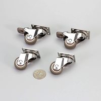Roues pivotantes robustes sur mesure de 1 à 3 pouces, profil bas, en caoutchouc et nylon, pour chariots industriels et meubles