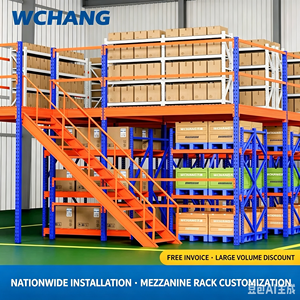 Industrial Prefabricated Heavy Duty Stainless Steel Boltless Powder Coated Mezzanine Shelf System 2-5 Layers Corrosion Racking - Product Image 5