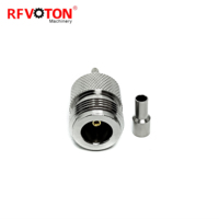Connecteur à sertir femelle de type N pour câble RG316 RG174 LMR100, connecteurs coaxiaux RF en stock, fourni par l'usine