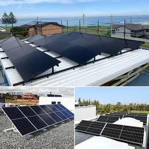 SunRack piatto tegola in metallo ondulato tetto fotovoltaico sistema di montaggio per pannelli solari