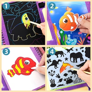 Xách tay tự làm đầu cuốn sách nghệ thuật cho trẻ em xuyên biên giới mới giáo dục sớm mẫu giáo Quà Tặng cầu vồng vẽ cảnh giấy đồ chơi - Product Image 3