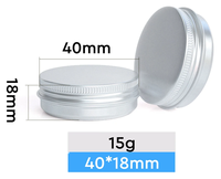Petite boîte en aluminium portable avec support décoratif en silicone, design multicolore en stock pour baume aromatique solide et baume à lèvres