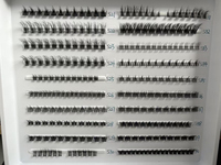 Extensions de cils en grappes faites à la main, 12 rangées, épaisseur 0,07 mm, effet 5D volumineux, pour maquillage DIY, pour fans de cils en grappes