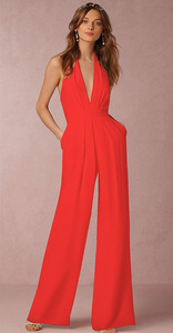 Tuta Sexy da donna bianca senza maniche a gamba larga Oem - Product Image 6