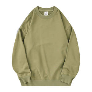 Sweat-shirt à col rond pour hommes sur mesure 350g 100% pur coton grande taille de haute qualité - Product Image 1