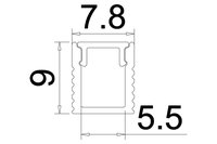 Profilé d'extrusion LED carré en aluminium série 6000 pour montage en surface, anodisé, haute qualité CRI 90, garantie 5 ans, pour plafond
