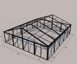 Carpa de Exhibición de Lujo con Marco de Aluminio Negro, Tamaño Personalizado, para Eventos, Ferias Comerciales - Product Image 2