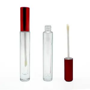 Wholesales garrafa de vidro redondo 7ml, com tampa de alumínio, tubo vazio de plástico