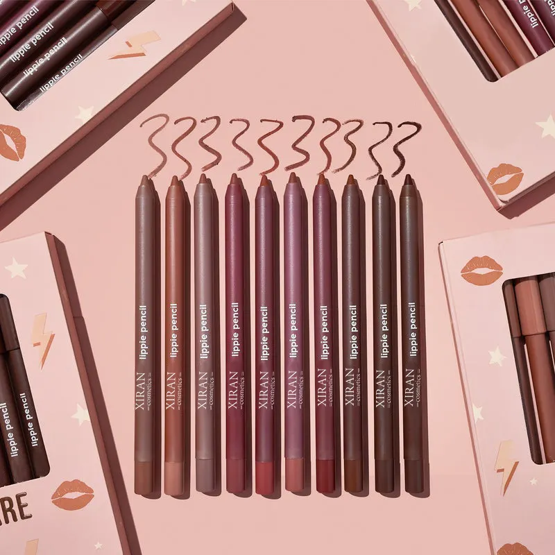 Nhãn Hiệu Riêng Matte Dark Brown Không Thấm Nước Lip Liner Set Nhà Cung Cấp Tùy Chỉnh Kem Lip Liner Pencil