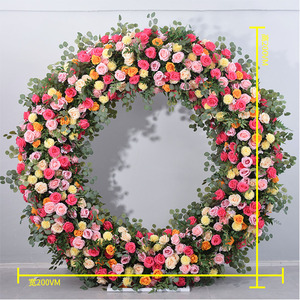 Support de planche Kt pliant/détachable blanc cadre de fond de mariage mise en page de scène accessoires d'arc de fête support de fleurs de route géométrique - Product Image 6