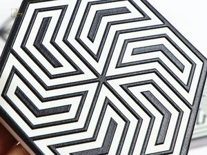 Ensemble de sous-verres en céramique hexagonaux pour table de cuisine, impression tactile en relief personnalisée de <span class=keywords><strong>mandala</strong></span>, pour le thé, le café et les boissons - Product Image 3