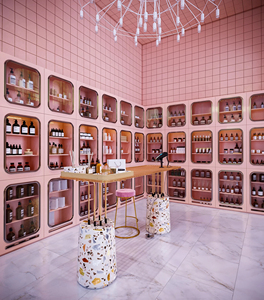 Luxury <b>Perfume</b> Shop Interior Design Custom Cosmetic Display Counter Modern Beauty Store Furniture - Product Image 1