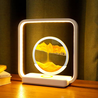 Chargeur sans fil 15W au design unique en forme de sablier, lampe de bureau décorative, veilleuse intelligente pour chambre à coucher