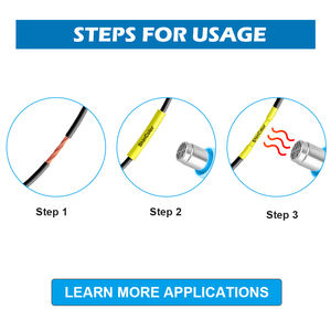 ShinColor 17.7mm HSe-641 HSe 641 Ruban d'étiquette de tube thermorétractable HSe641 Noir sur jaune Compatible pour l'étiquette de PT-D400 <span class=keywords><strong>Brother</strong></span> <span class=keywords><strong>P</strong></span>-<span class=keywords><strong>touch</strong></span> - Product Image 3