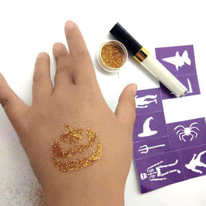 Pochoir adhésif réutilisable en PVC pour tatouage temporaire corporel et design de peinture faciale - Product Image 5