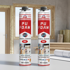 Scellant en mousse PU toutes saisons 750 ml, mousse expansive en polyuréthane pour l'étanchéité des fenêtres et des portes, multi-usages - Product Image 1