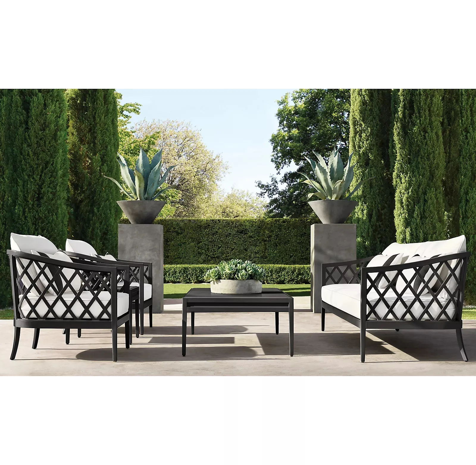 Modern luxury outdoor patio furniture outside garden Aluminium sofas set