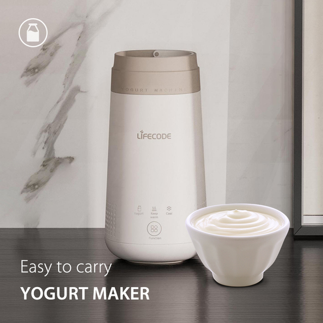 250ml Electric Portable Table Top Plastic Household Temperature Control 10-50C Soft Ice Cream Yogurt Maker Class A+++ Energy