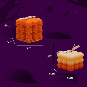 WELLNESS Hallowmas Design Decor <strong>Candles</strong> Handmade <strong>Skull</strong> Pumpkin Magic Cube Bubble Natura Essential Oils Soy Wax Scented <strong>Candles</strong> - Product Image 3