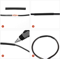 DEEM Tube thermorétractable câble manchon thermorétractable pour tuyau hydraulique noir double paroi gaine thermorétractable 3:1 Tube thermorétractable