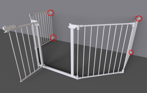 Probebi Design moderne Baby-Safe Cheminée Edge Guard Child Fire Playpen pour la maison Park Living Room - Product Image 3